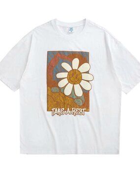 Color Artwork Daisy 'Take A Rest' Puff Paint Graphic Tee